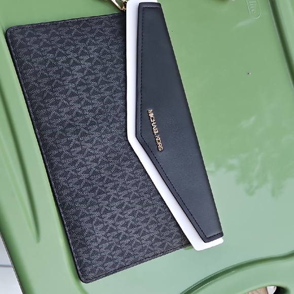 Michael Kors Black and Gray Clutch - Picture 1 of 4